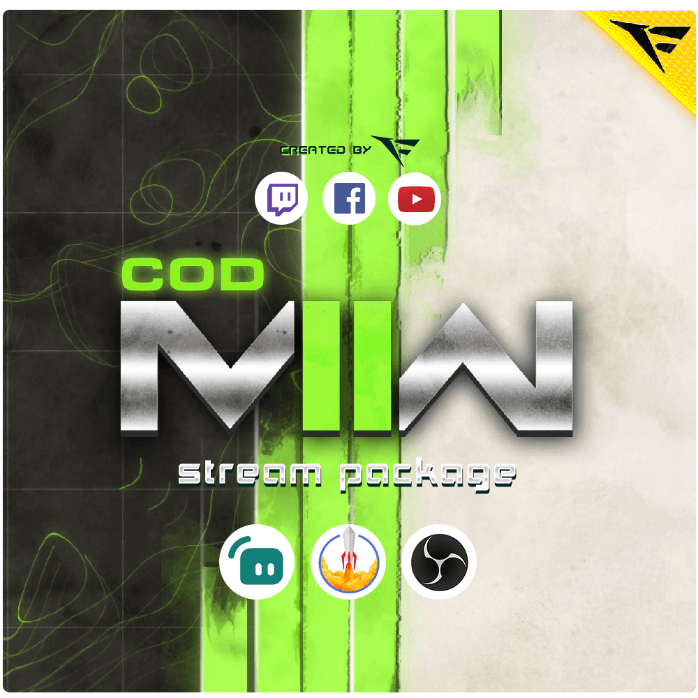 COD MW II Twitch Overlay Preview – Main Scene Layout - FragileGFX