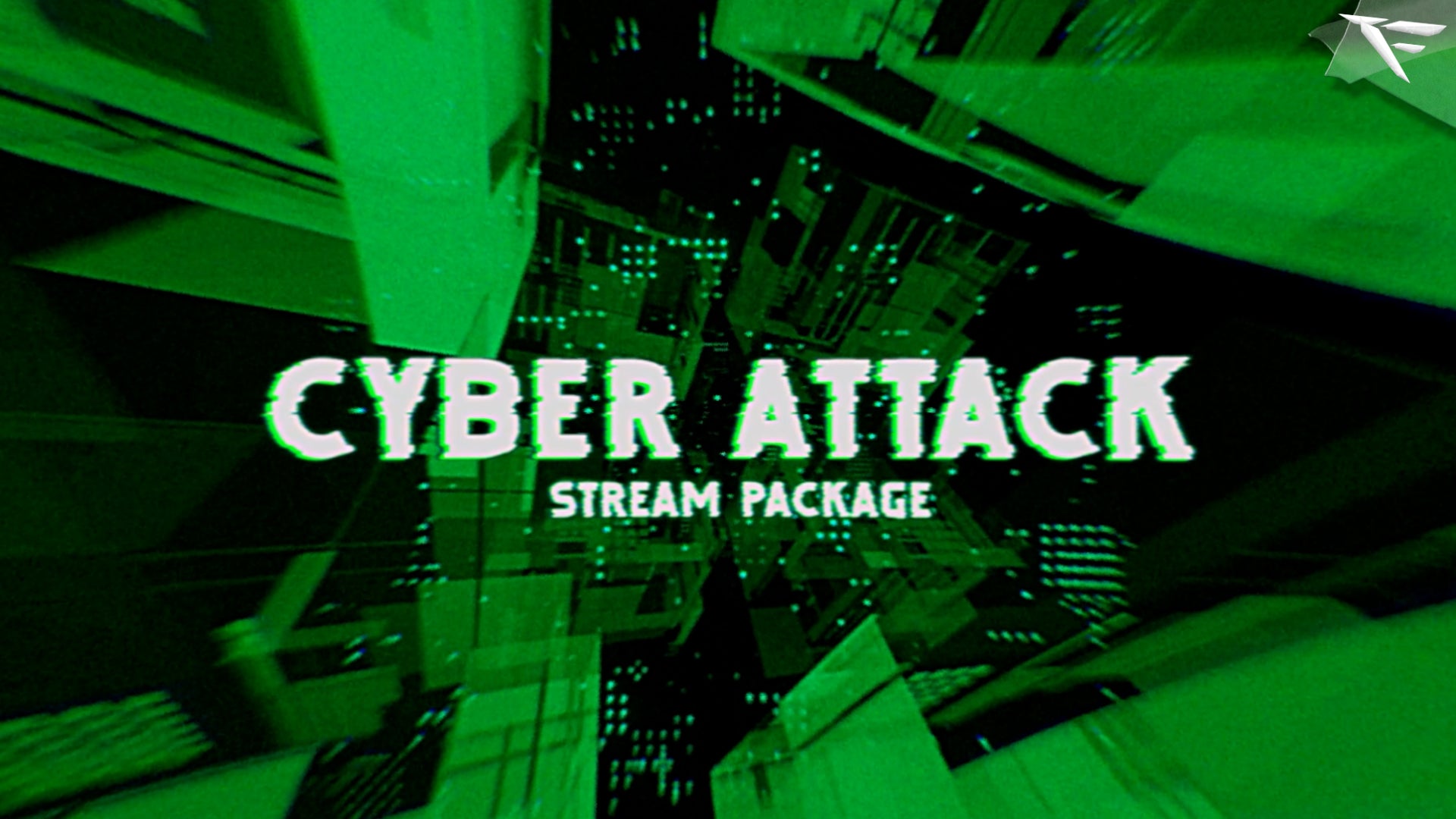 Thumbnail of Cyber Attack Stream Overlay Package — futuristic neon green glitch design with hacker-style Twitch overlays by FragileGFX.