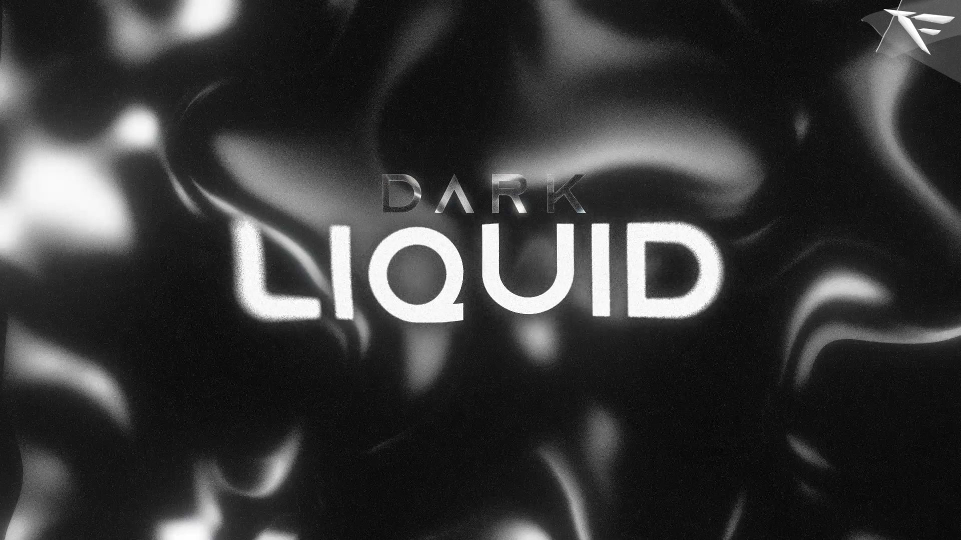 Dark Liquid Twitch Overlay Pack – dark animated streaming design with fluid distortion and noise effects for Twitch, OBS, and Streamlabs.