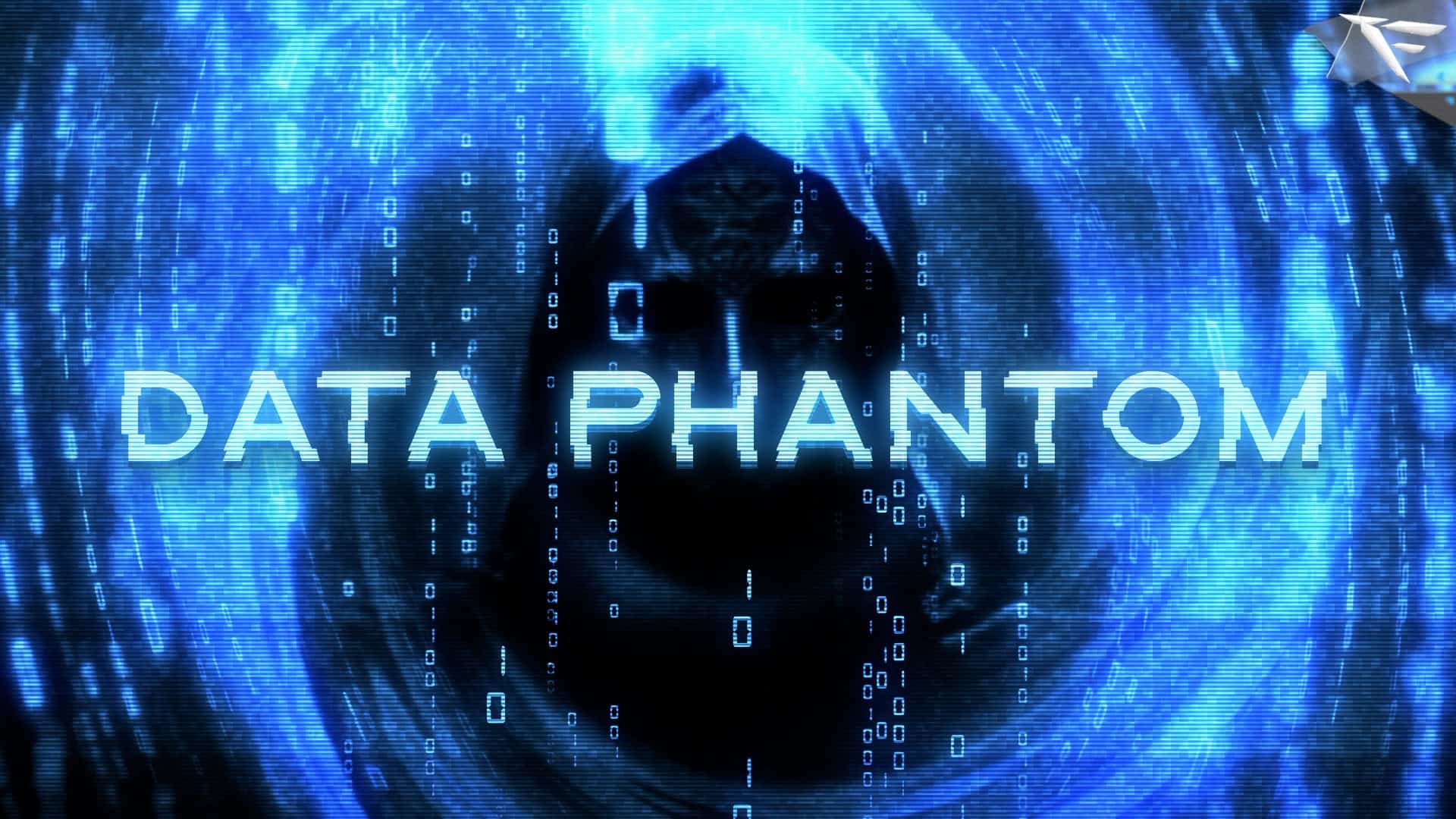 Futuristic Twitch overlay design with animated elements from the Data Phantom pack, displayed in OBS interface