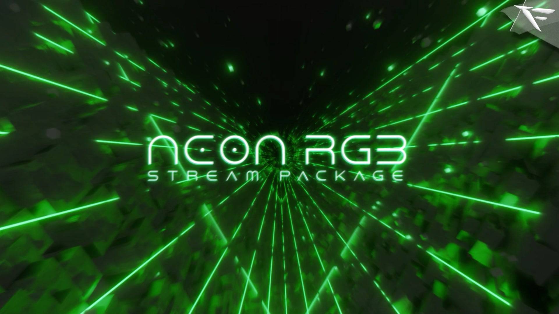 Free Neon RGB Twitch overlay pack featuring stream screens like Starting Soon, Be Right Back, Stream Ending, and Just Chatting, with glowing RGB neon accents. Includes webcam overlay, Twitch panels, and alert placeholders optimized for OBS Studio and Streamlabs.