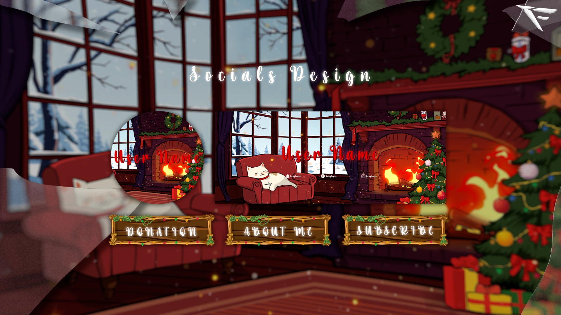 Snowy Christmas Stream Overlay - FragileGFX