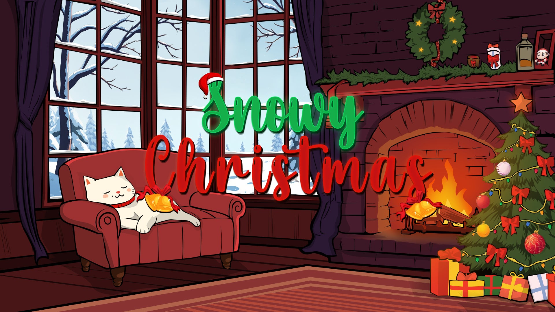 Snowy Christmas Stream Overlay - FragileGFX