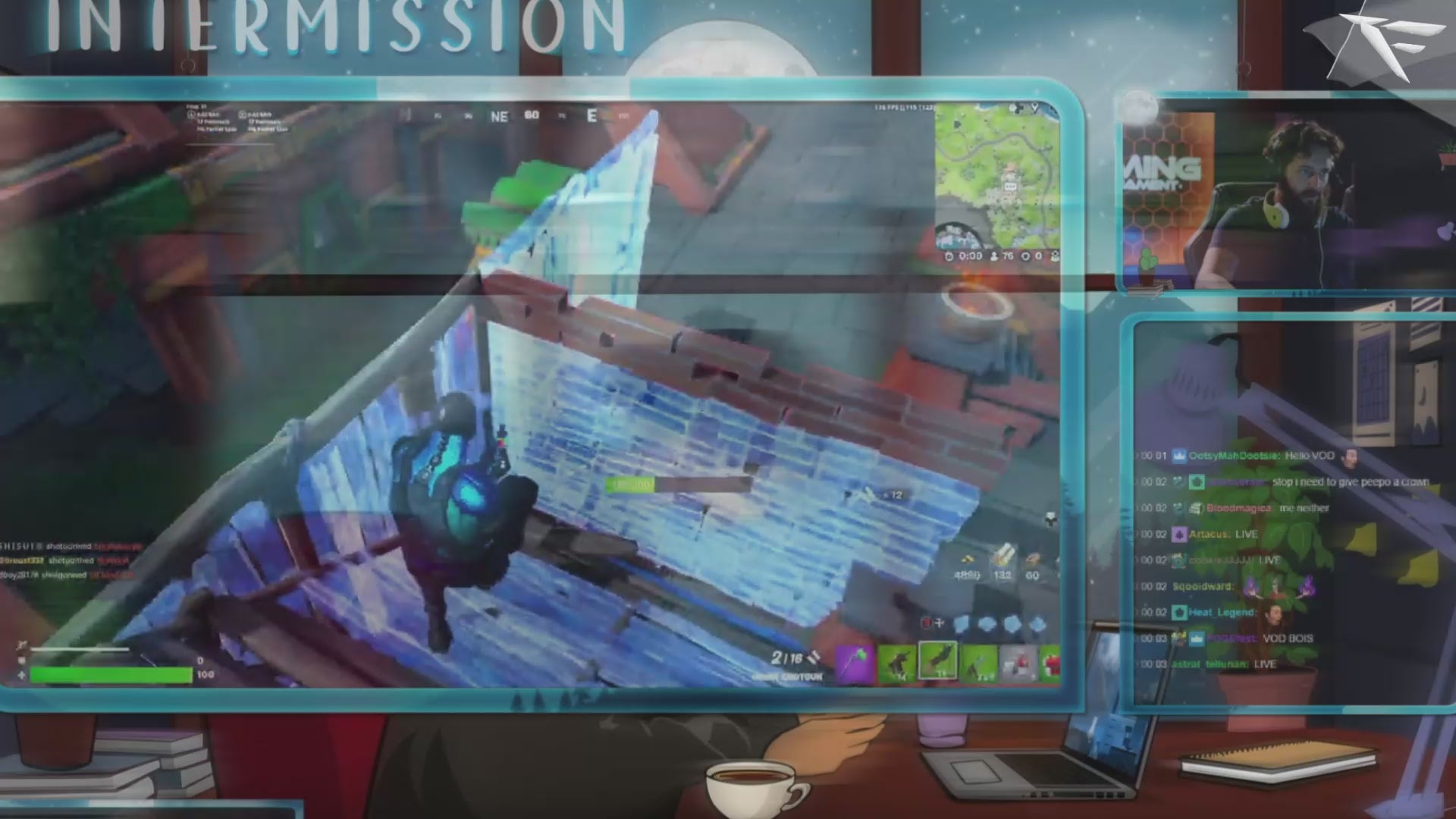 Cozy Girl Twitch overlay pack featuring Starting Soon, Be Right Back, Stream Ending, and Just Chatting screens in a soft pastel aesthetic, designed for OBS and Streamlabs, perfect for female streamers and cozy stream setups.