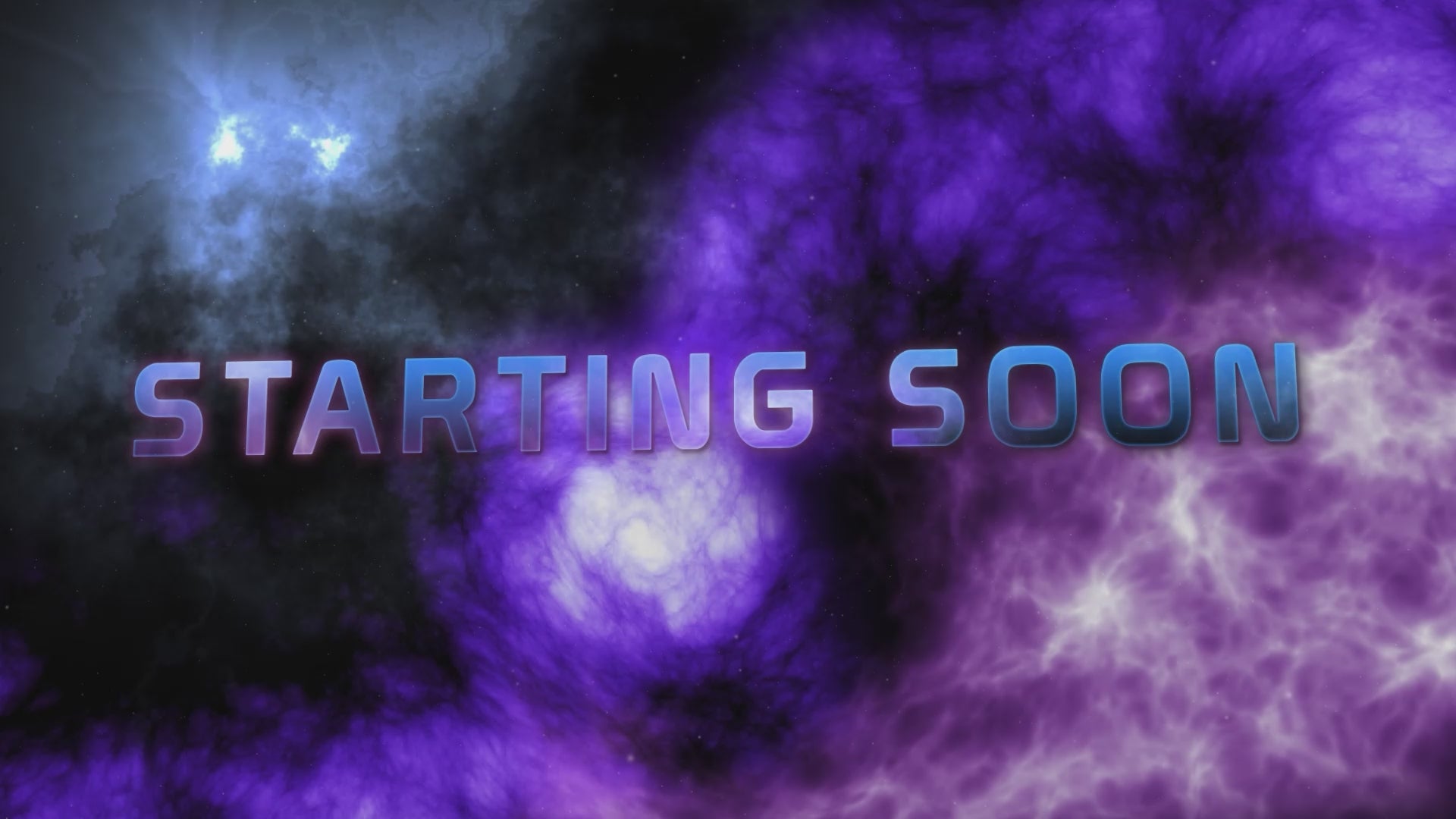 Cosmic Energy Stream Overlay Package featuring animated scenes including Starting Soon, Be Right Back, Stream Ending, and Intermission screens, with glowing purple and blue nebula effects. Includes a dynamic webcam frame, stinger transition, Twitch alert designs, and futuristic overlays compatible with OBS and Streamlabs. Ideal for sci-fi and RPG streamers on Twitch and YouTube.