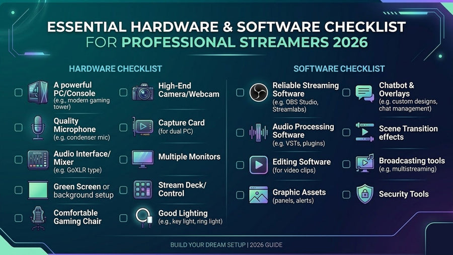 Essential Hardware & Software Checklist for Streamers 2026 | FragileGFX