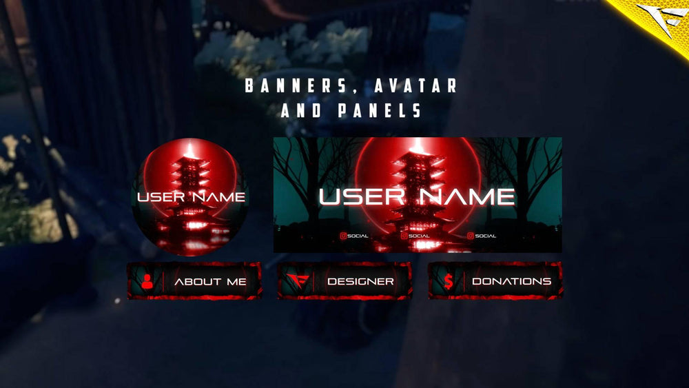 Japan Dojo Stream Package – Traditional Samurai Overlay for Twitch ...