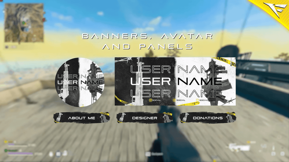 Tacmap Overlay TAC FPS Stream Package – Tactical Overlays for Warzone, CoD & FPS Games