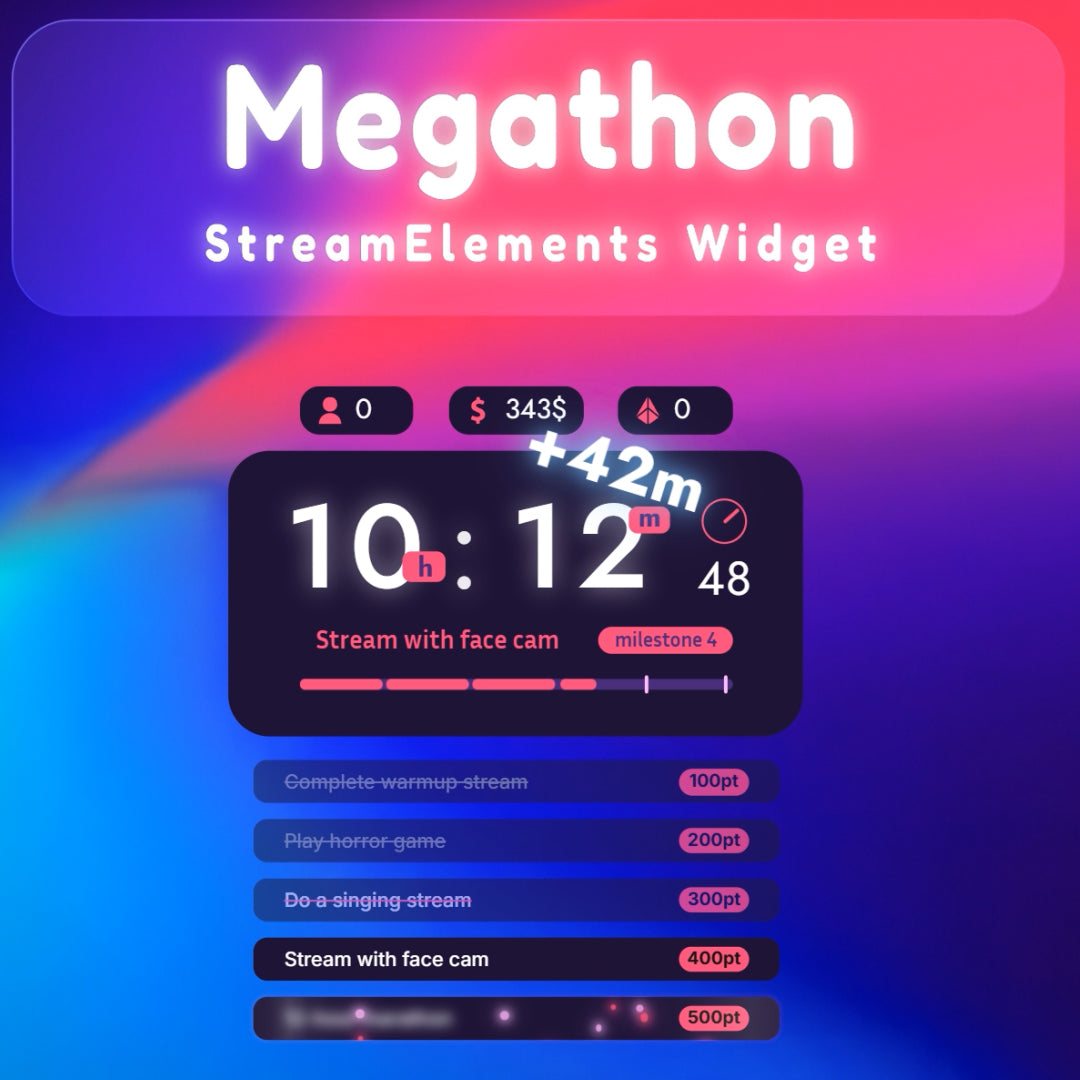 Megathon Timer Widget