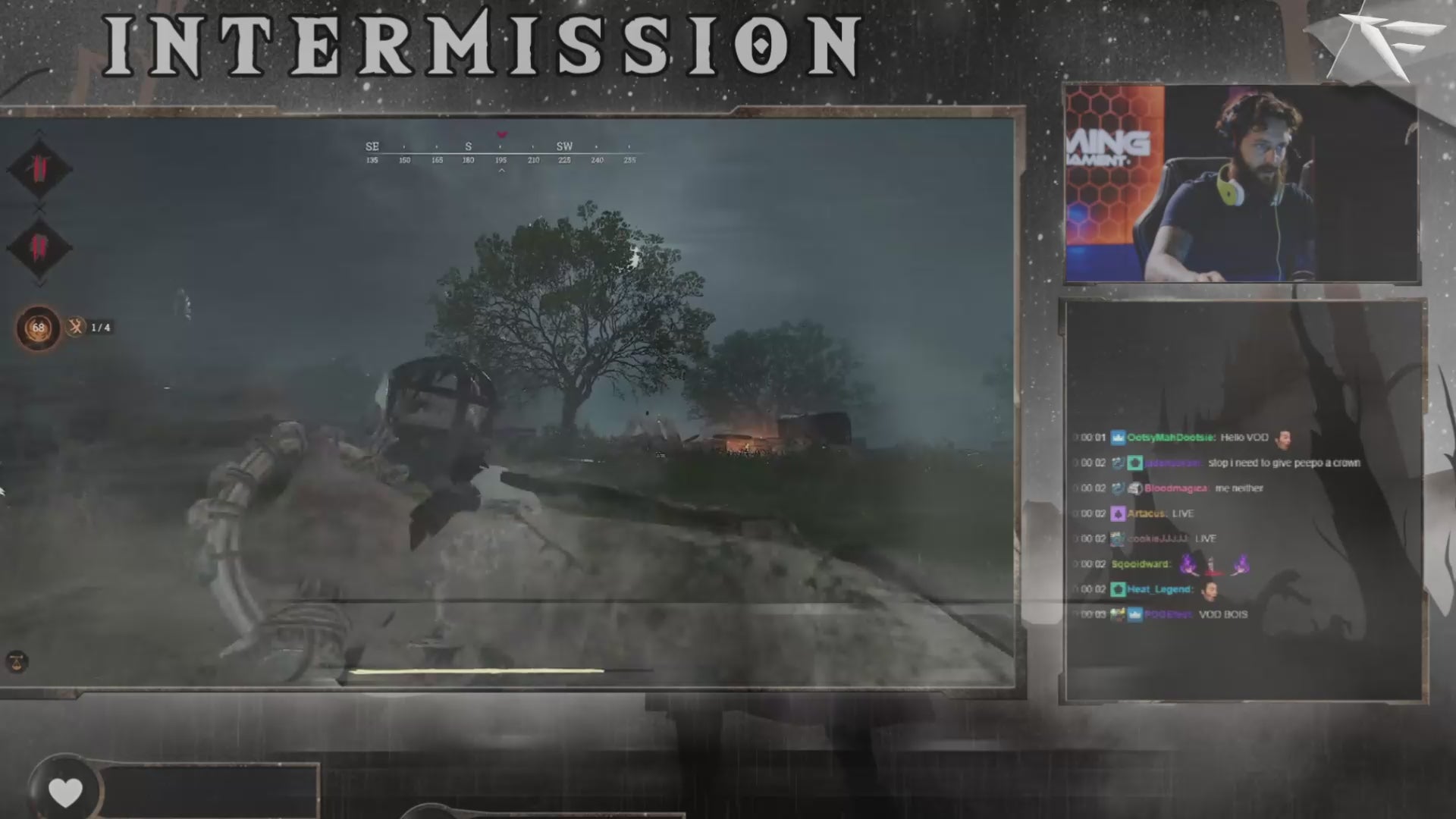 Hunter Stream Package thumbnail showing rugged tactical Twitch overlay with dark textures and cinematic hunter-themed design by FragileGFX.