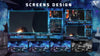 Chess Galaxy Stream Package full preview – includes all animated stream screens: Starting Soon, Be Right Back, Stream Ending, and Offline Scene – futuristic chessboard design with glowing pieces and galactic space background for Twitch, OBS, and Streamlabs.