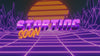 Vibrant neon retro Twitch screens with glowing grids, animated glitch effects, and 80s synthwave colors — includes Starting Soon, BRB, Ending, and Offline scenes for OBS & Streamlabs.